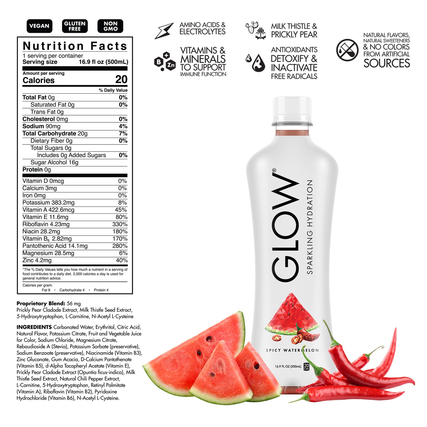 Spicy Watermelon Sparkling Hydration, 12-Pack