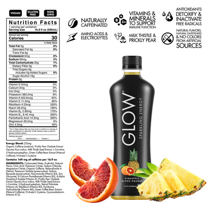 Pineapple Blood Orange Sparkling Energy, 12-Pack