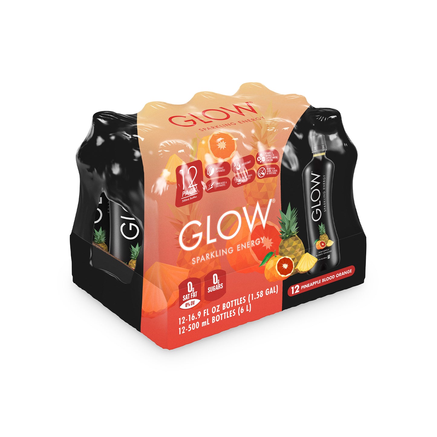 Pineapple Blood Orange Sparkling Energy, 12-Pack